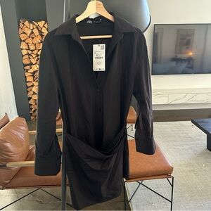 Zara Dark Pinstripe Blouse